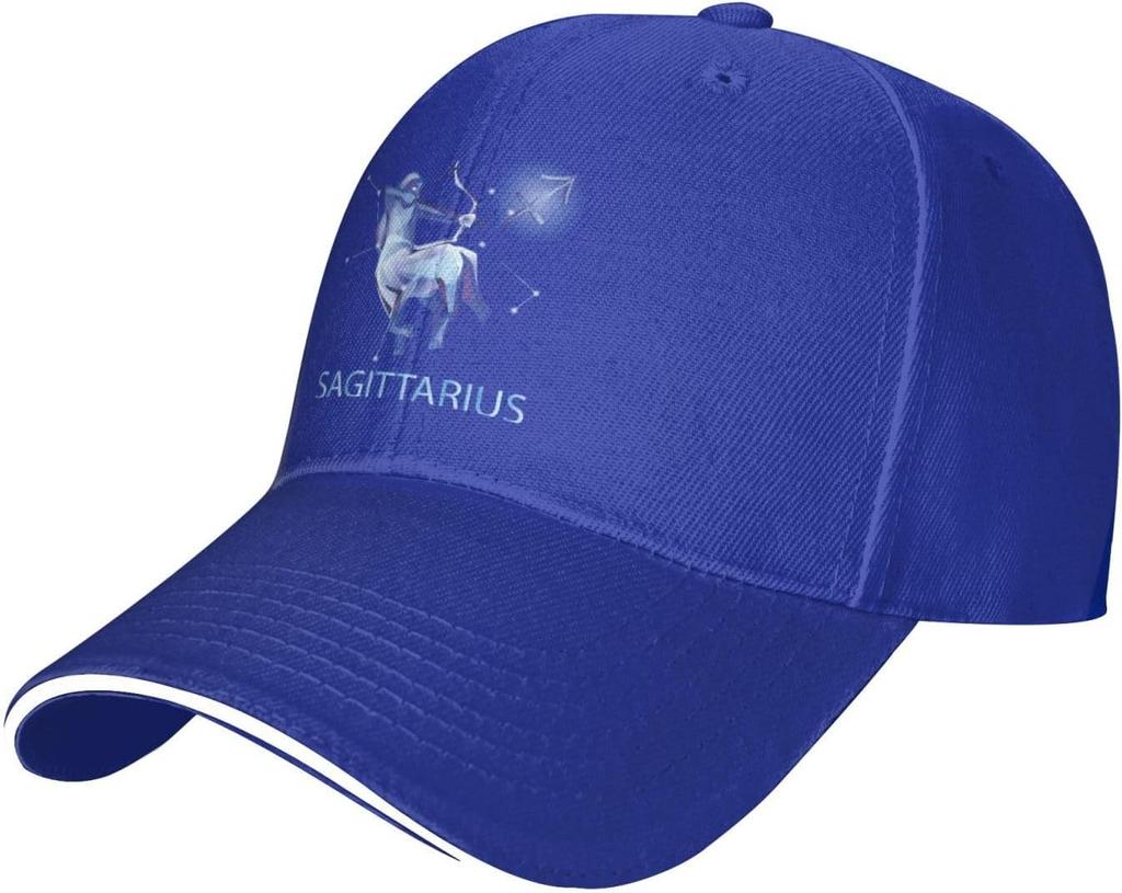 Sagittarius Zodiac Sign Baseball Cap Polyester Adjustable Summer Outdoor Sun Hat Unisex Adult Cap