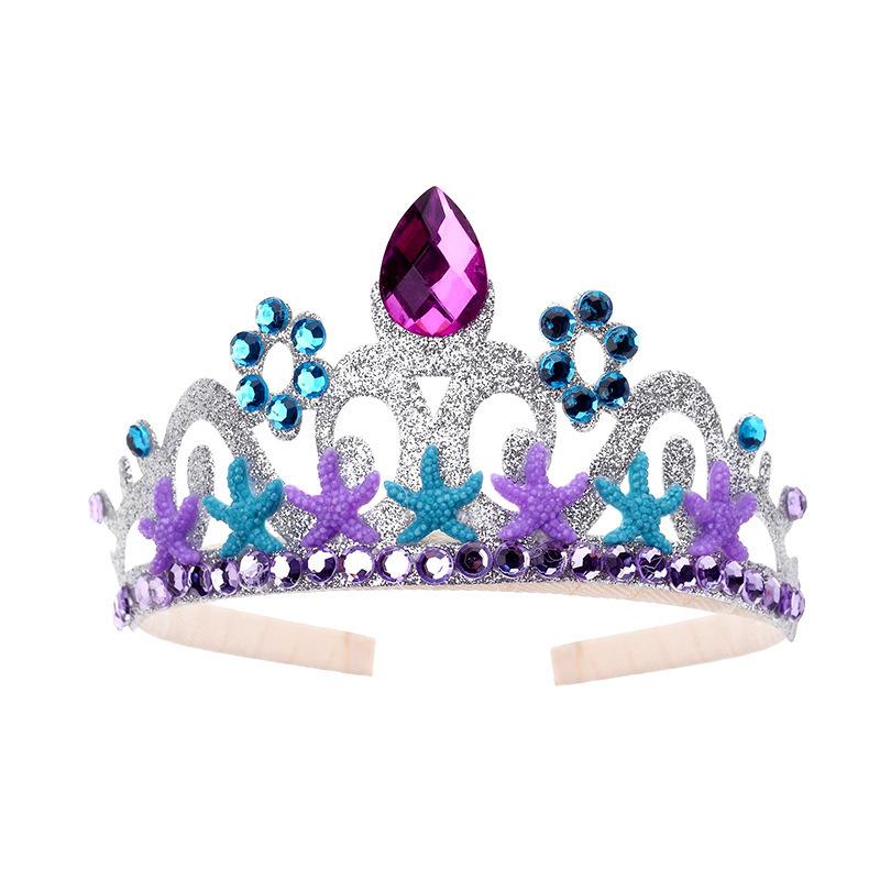 Children'S Princess Crown Accessories Necklace Set Bag Accessories Mermaid Generation Children'S Birthday Gift Jewelry
