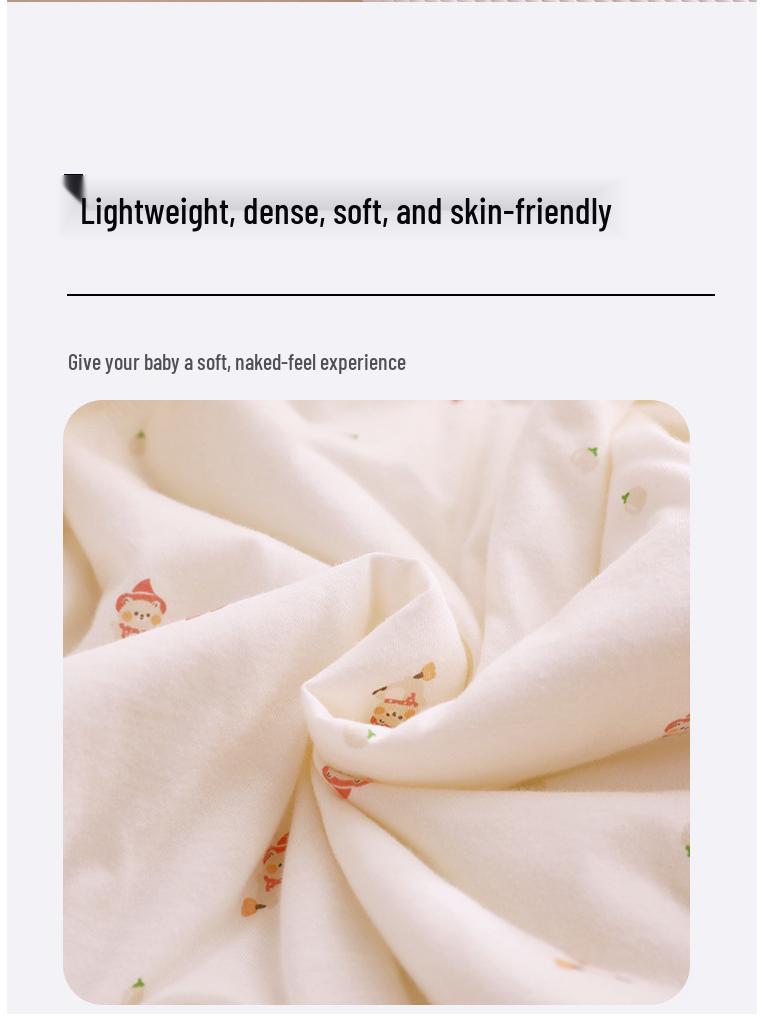 Baby Quilted Cotton Onesie - 40g, Thin, Warm Pajamas for Autumn/Winter