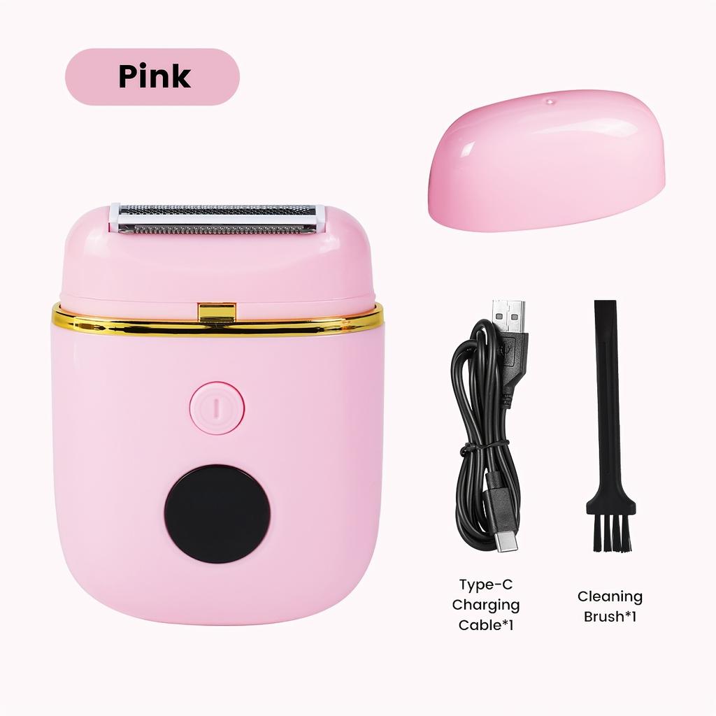 Women's Electric Shaver 2-in-1 Bikini and Body Hair Trimmer Painless USB Rechargeable shaver suitable for legs, armpits and face, portable