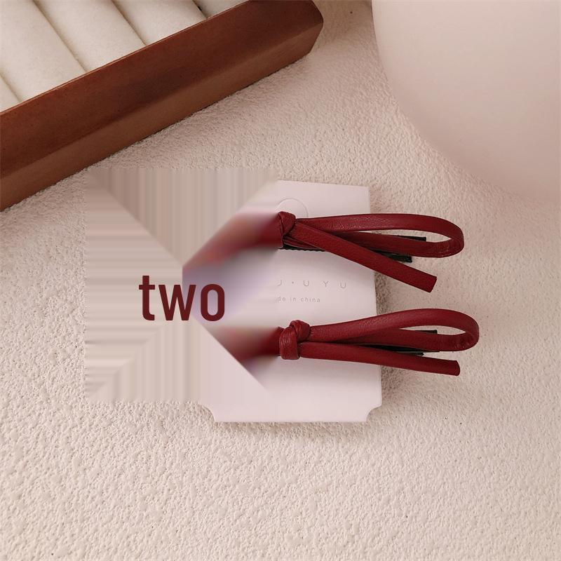 Ankola Red Bowknot Kitten Hair Clip for Girls - Sweet Hairpin Accessory