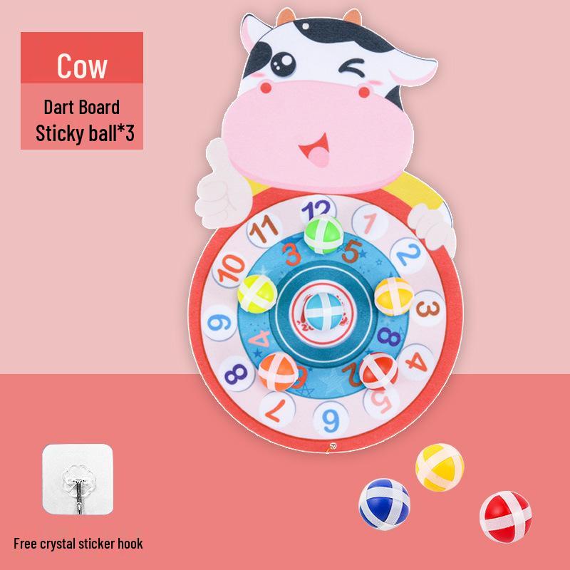 

Детская липкая мишень для дартса и креативные фрисби: Забавный мультяшный дизайн с бархатной отделкой