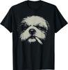 Dog Smoking Cigarette Funny Shih Tzu Meme T-Shirt