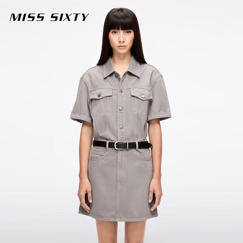 

MISS SIXTY Women s 2025 Spring Denim A-line Dress M