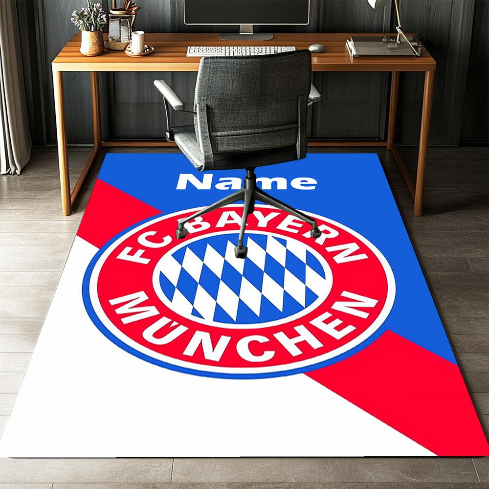 Custom Name FC Bayern München Printed Carpet,Rug for Office Chair Living Room Bedroom Kitchen Room Decor Gifts.