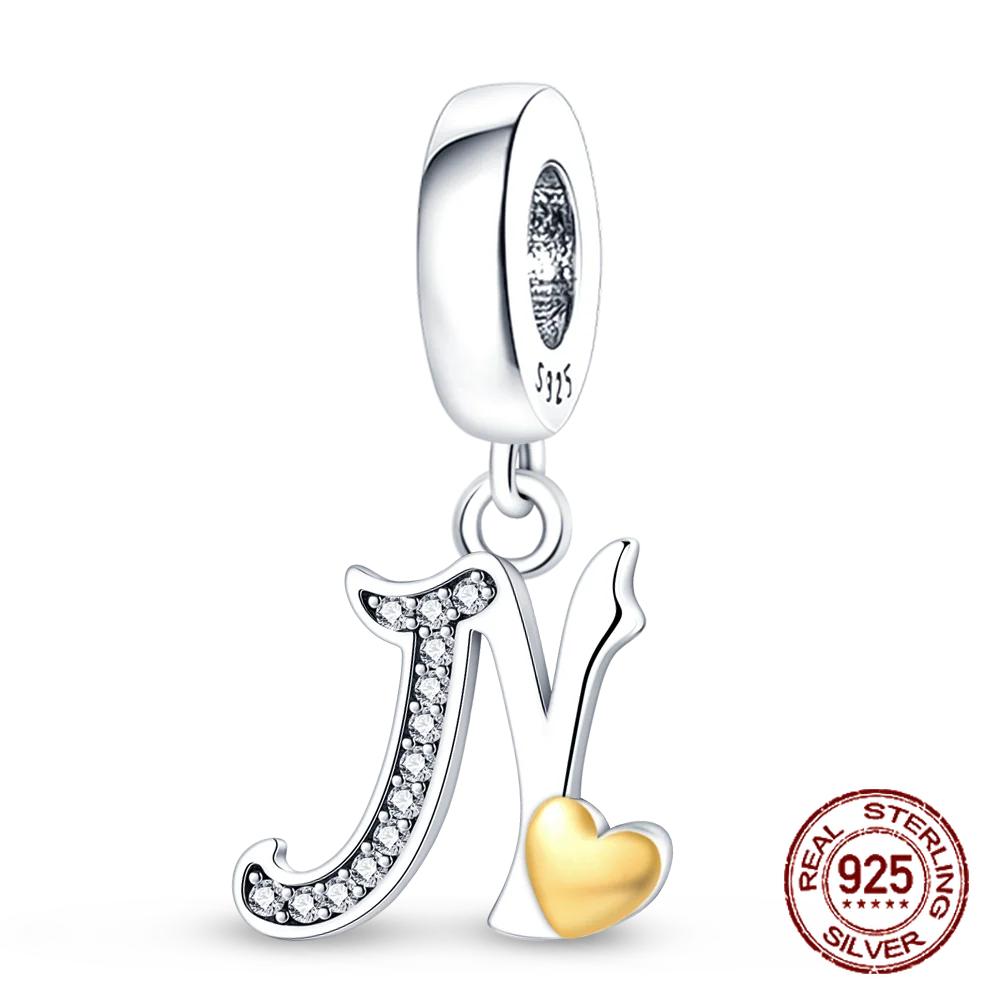 Lettera A-Z in Rame Ciondolo Alfabeto Perline Nome Adatte ai Braccialetti Originali Ciondoli per Donne Fai da Te Pendente Creazione Gioielli
