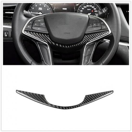Carbon Fiber Interior Steering Wheel Cover Trim For Cadillac XT5 CT6 2016-