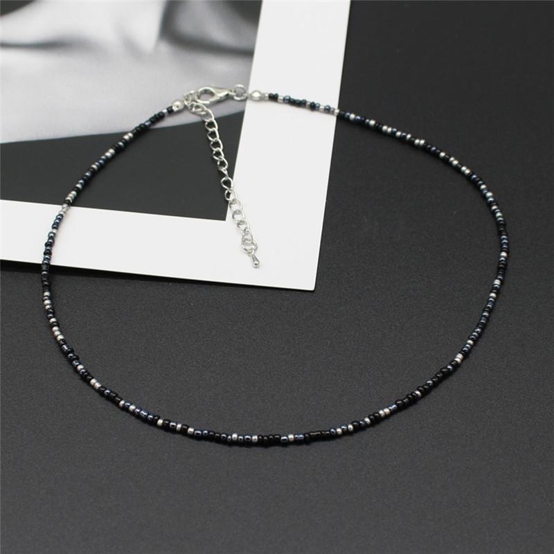 New Korean Sweet Colorful Chokers Collar Boho Seed Beaded Clavicle Necklaces for Women Girls Trendy Jewelry