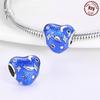 Charm Bead Charms Authentic copper Colored Heart Zircon Safety Chain Bead Charms Compatible With Bracelets Women Jewellery Diy Fine Gift Accessory