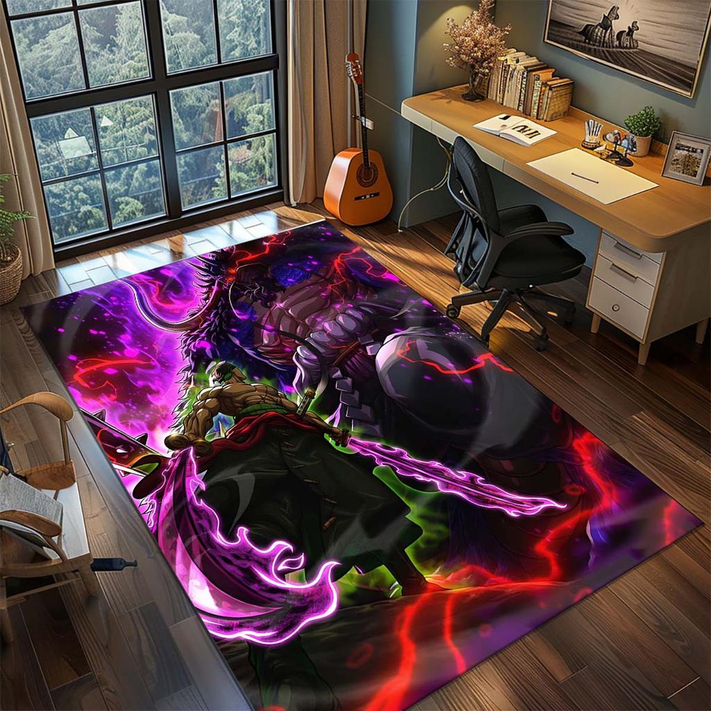 One Piece Anime Rug Carpet Large Area Rug Non Slip Washable Floor Mat Gamer Room Bedroom Home Decor -QJY