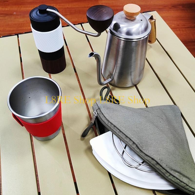 L8RE Practical Coffee Filter Carrying Bags Coffee Filter Organizers Lightweight Fabric Bag Portable Filter for Filter