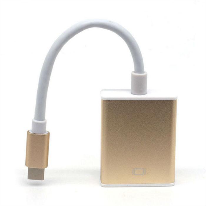 

Кабель-адаптер USB-C до HDMI з USB-хабом та док-станцією розширення HDMI+USB3.0+PD Taiwan chip золотий
