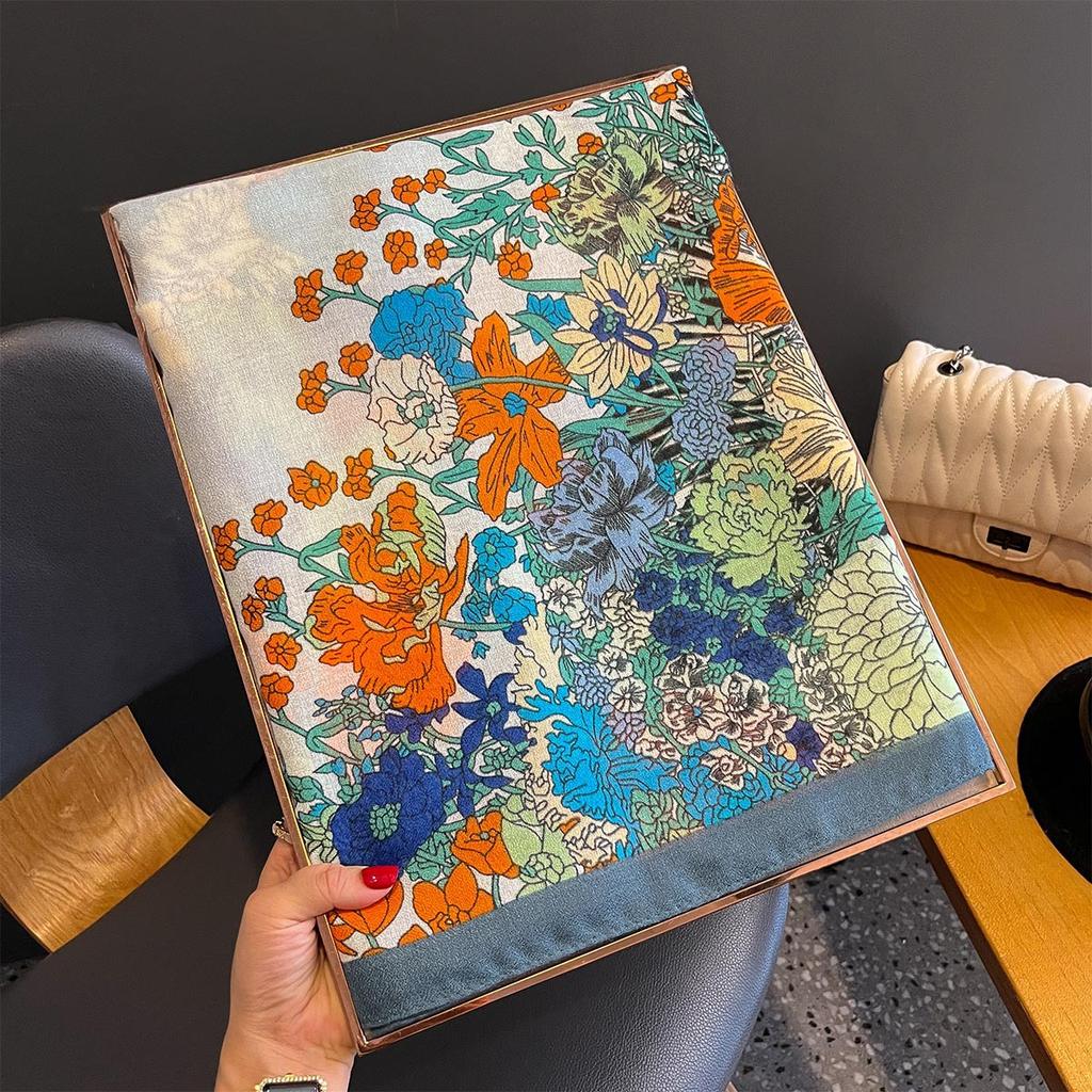 New Fashion Spring Autumn Women Floral Printing Beach Scarf Shawl Female Long Wrap Beach Sunscreen Hijab Blanket Bandana Scarves