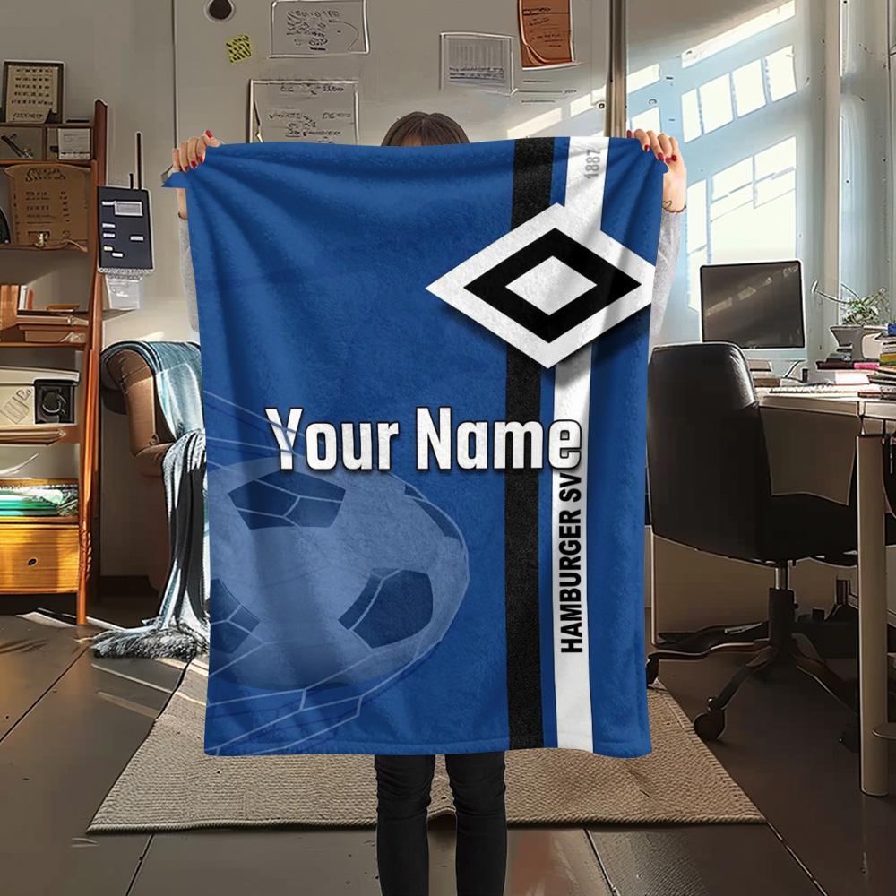 1PC Blue Diamond Emblem Custom Name Patterned Flannel Blanket Suitable For All Seasons For Home Decor Warmth And Comfort Gifts Holiday Present