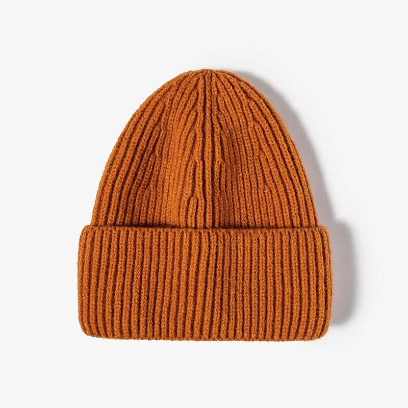 Warm hat Wool hat Fashion monochrome light board Cold hat Autumn and winter students Outdoor knitted hat Fashion