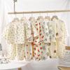 Children's Cotton Gauze Pajamas Set - Summer Long-Sleeve with Lantern Pants