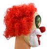 Halloween Clown Maske Cosplay Party Latex Kopfbedeckung rote Haare Clown Maske