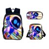 Astro Bot Space Robot Kids School Backpack Set With Cartoon Print For Elementary Students