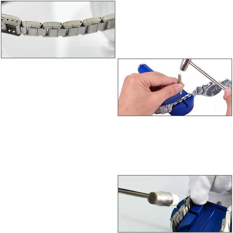 19-Piece Watch Repair Kit: Disassembly, Strap Replacement, Spring Bars, Strap Remover, Punch Pin Tool.