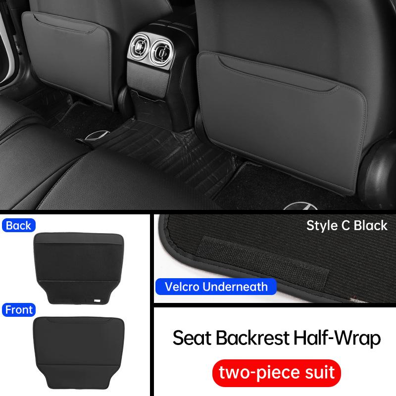 For Mercedes Benz A-Class C-Class Car Seat Anti-kicking Mat GLC260 GLB200 Car Rear Seat Anti-Step Anti-dirt Protection Mat