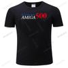 Men Oneck Summer Short Sleeve COMMODORE AMIGA 500 COMPUTER TSHIRT Retro 80s Video Games C64 ZX Spectrum Fashion Teeshirt