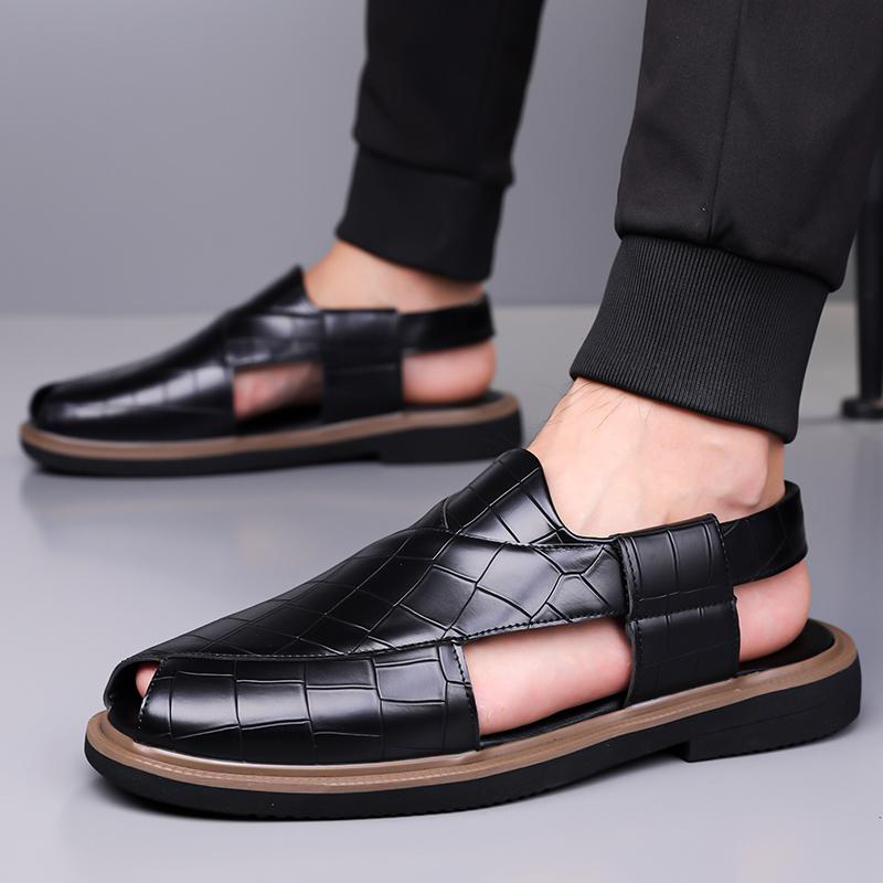 Men’s Sandals Mary Jane Dancing Shoes Dress Wingtip Wedding Stylish Formal Leather Prom Blazers Shoes Over Sized