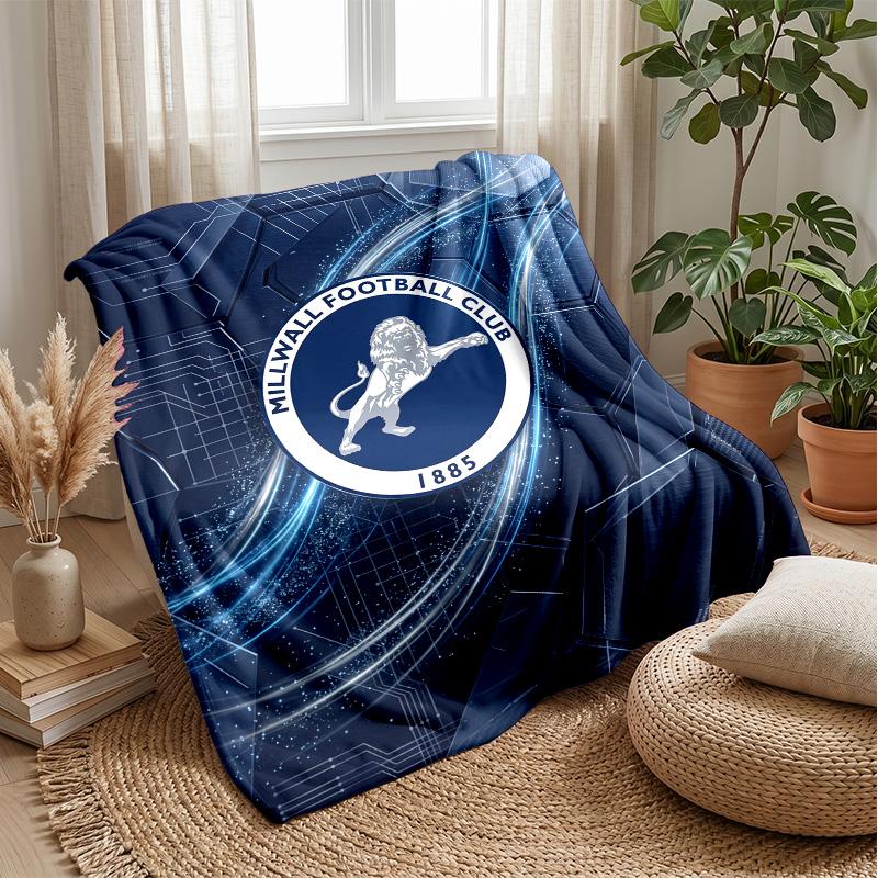 Coperta in Flanella con Stampa Millwall Football, Coperta Morbida Calda Leggera per Divano Letto Campeggio