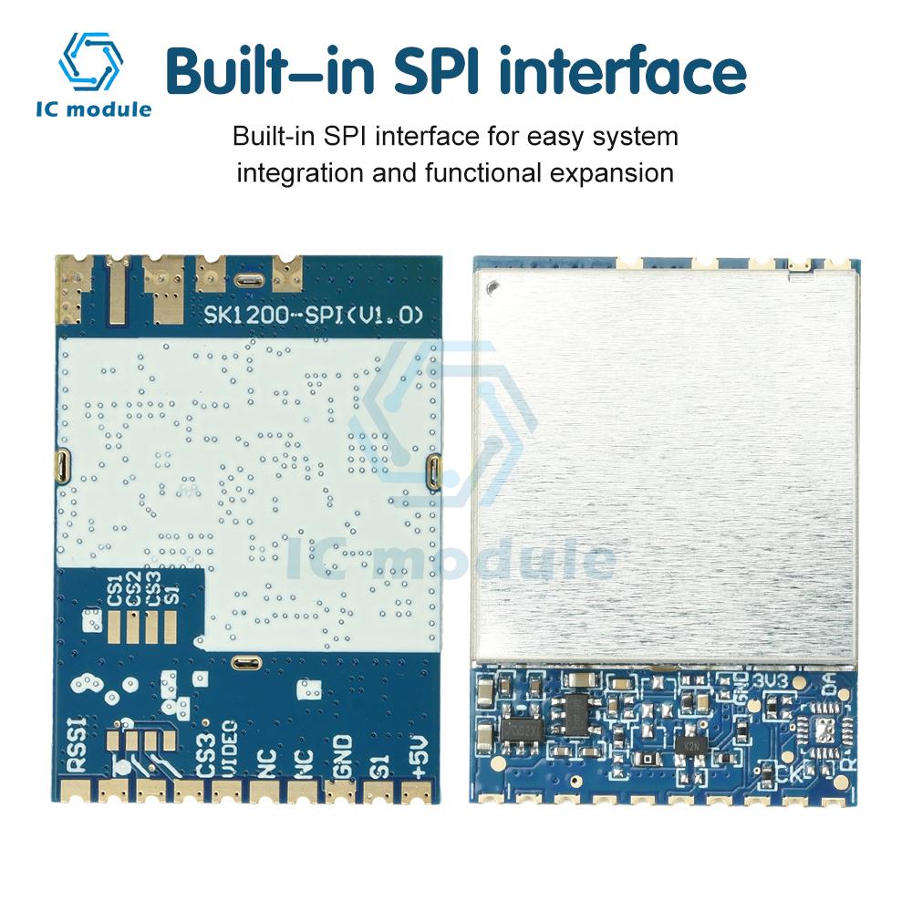 SK1200-SPI 1.2G/1.3G/1.7G FPV Image Transmission Module Wireless AV Transmitter Receiver Module SPI Mode 1080MHz-1700MHz