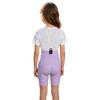 Kids Girls Cycling Bib Shorts High Waist V-Front 3D Padded Bike Shorts with Mesh Straps for Outdoor Sports Training
