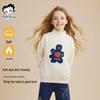 Girls' Fleece-Lined Floral Cartoon Sweatshirt