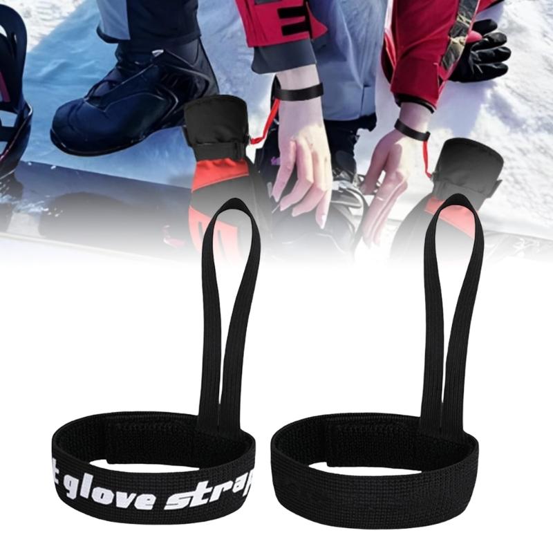 4 szt. Praktyczne Dodatki do Rękawic Narciarskich Sportowe Paski do Rękawic Rękawice Snowboardowe Regulowane Akcesoria Narciarskie