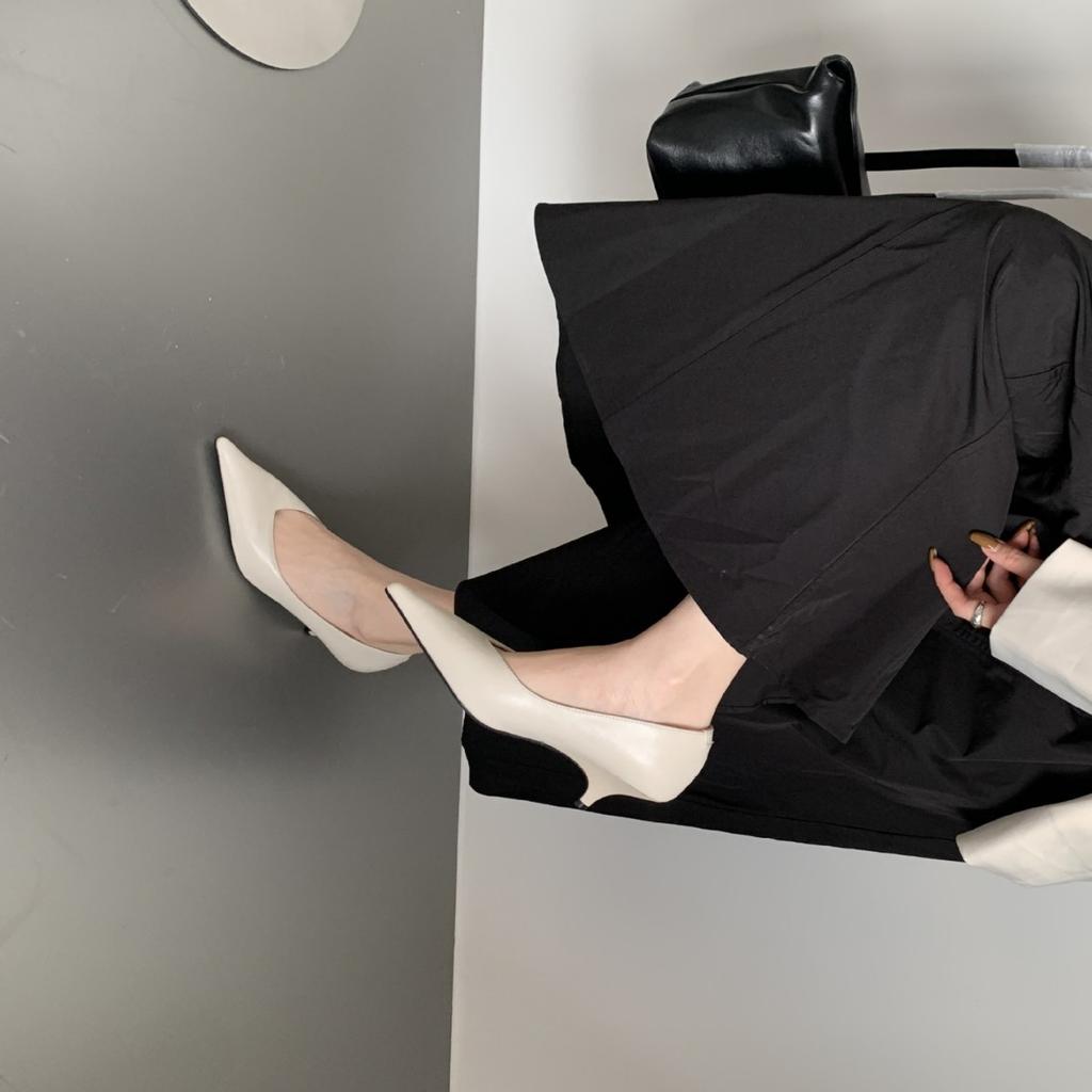 Not tired feet matte thin heels thin shoes Korean version sexy one-pedal elegant pointed high heels light mouth single shoes