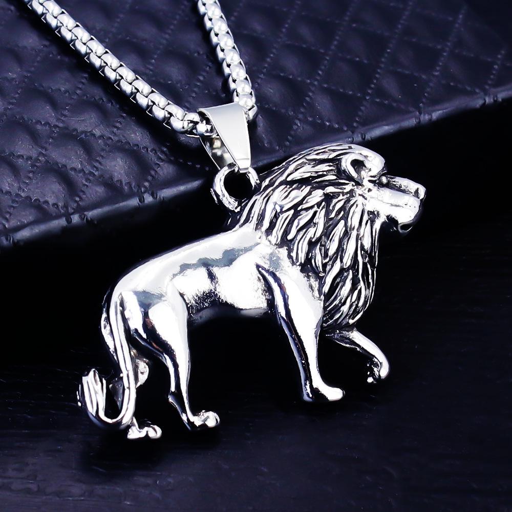 European Viking Titanium Steel Rune Necklace with Stainless Steel Spearhead and Compass Pendant