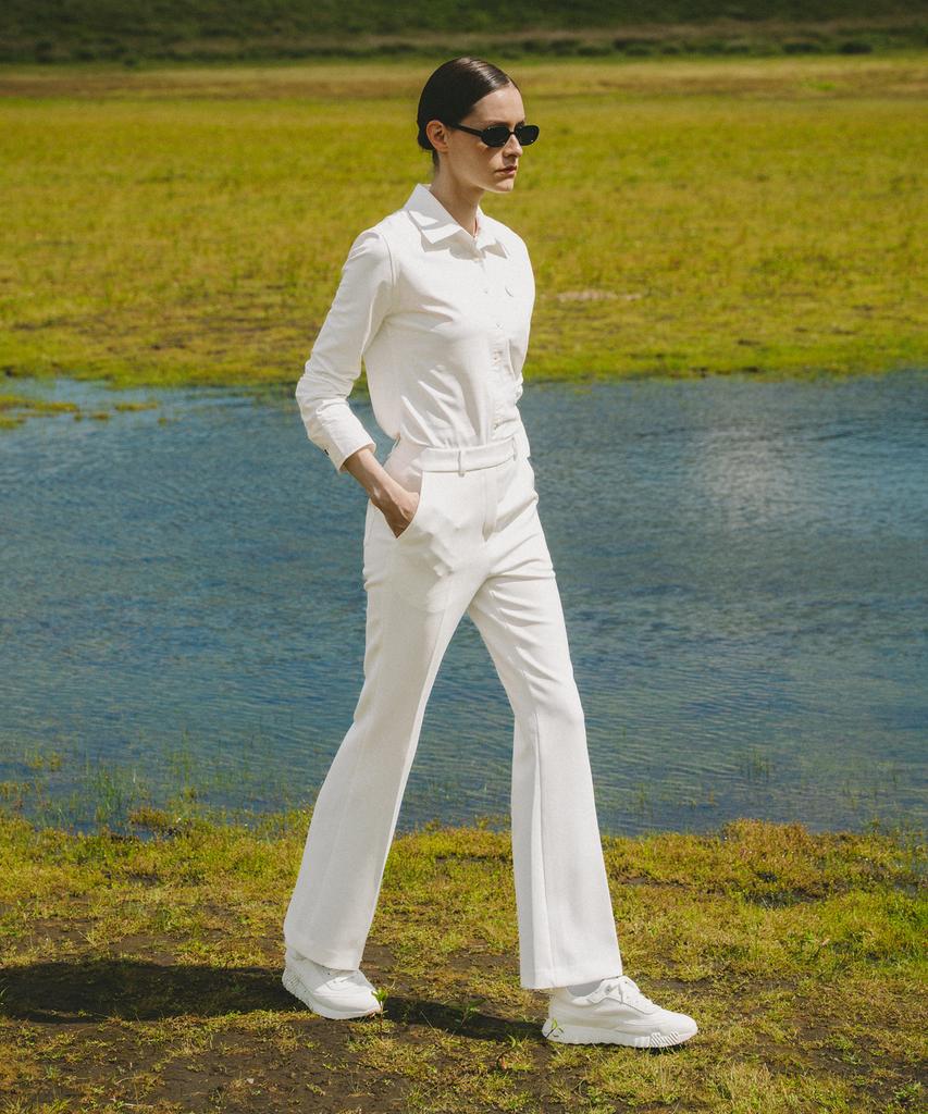OBER GOLF High-Waisted Bootcut Pants (White)