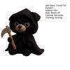 Handmade Crochet Dog Cat Figurine Cute Halloween Knitted Animal with Pumpkin Emotional Support Gift for Dog Cat Lovers