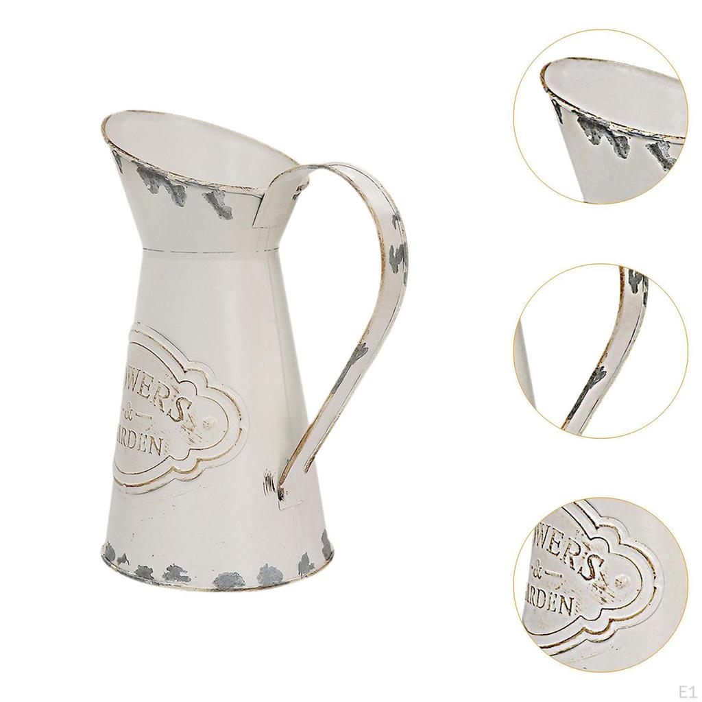 Pitcher Vase Home Decor Farmhouse Jug Shabby Mini Flower Milk for Mantel Fireplace
