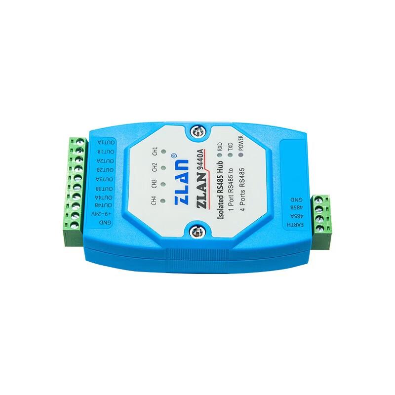 ZLAN9440A Industrial 4-Port RS485 Hub/Isolator