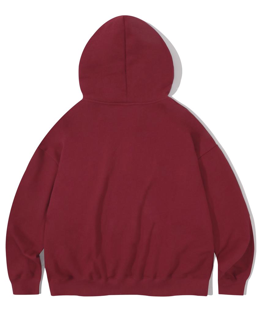 Oversized Arch Logo Hoodie - Wine