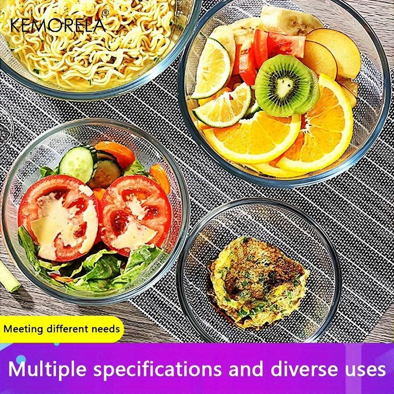 1PCS Deep Mixing Bowl - Heavy-Duty Glass Salad Bowl, Dishwasher & Oven Safe, Microwave Compatible for Baking Prep Bread Proofing