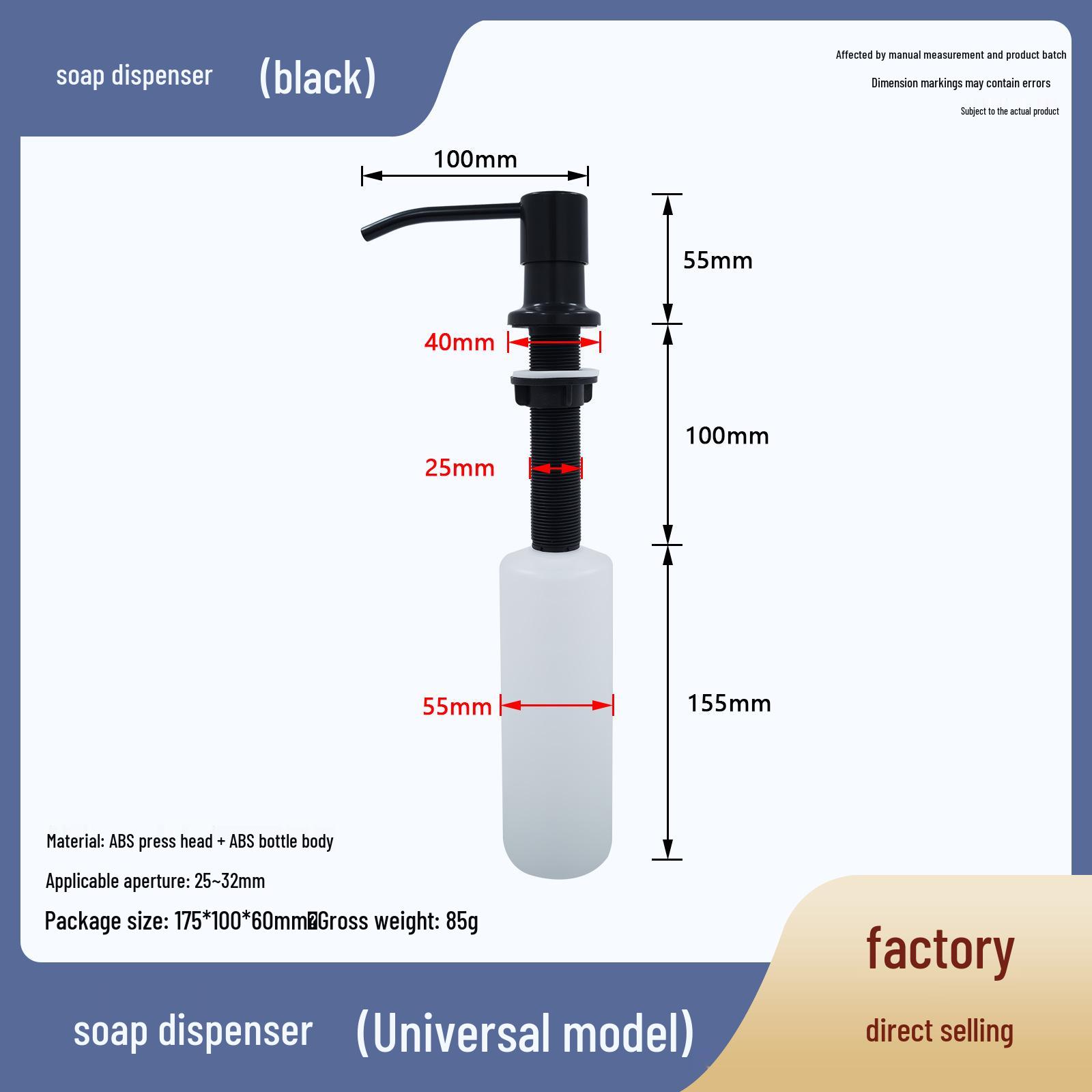 Aquarium Liquid Soap Dispenser Extension Tube with Stainless Steel Pump for Kitchen Sink Detergent Bottle