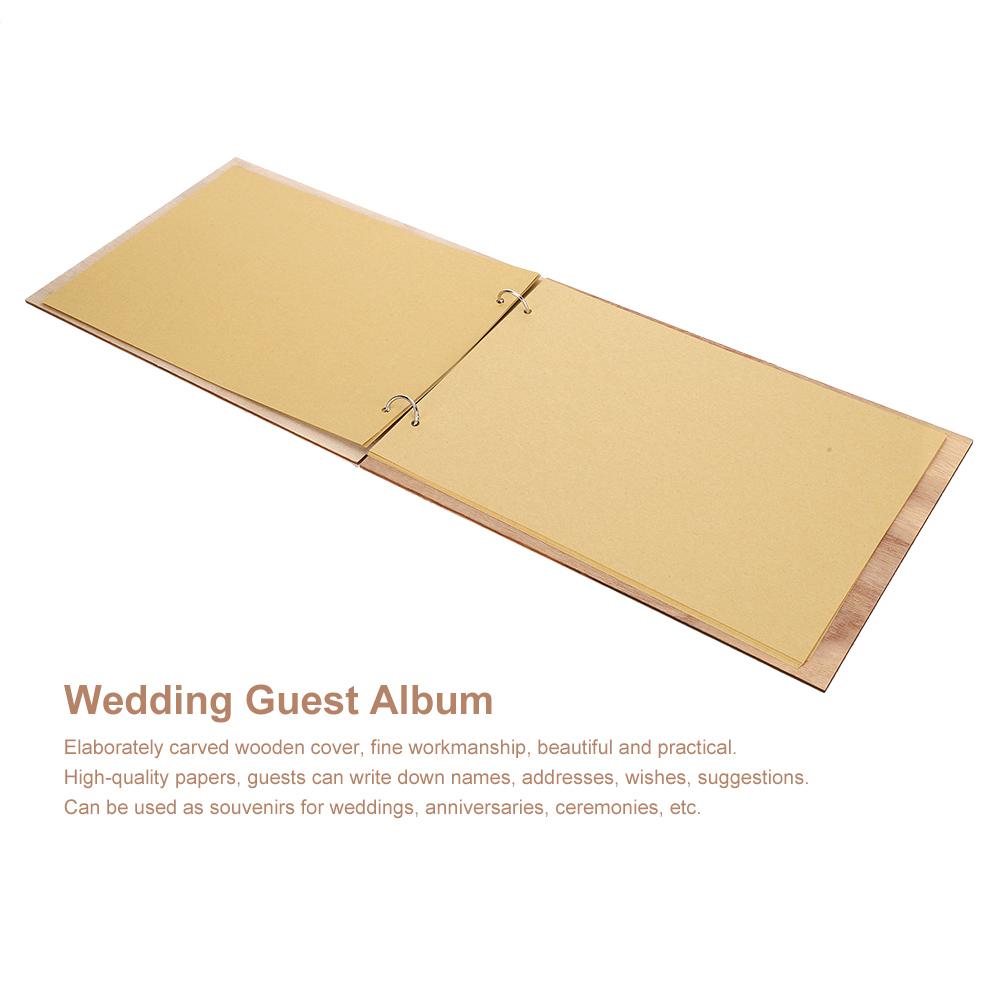 Innovatives hölzernes Hochzeitsgästebuchalbum zum Basteln für Hochzeitsverlobungsdekoration Typ 2