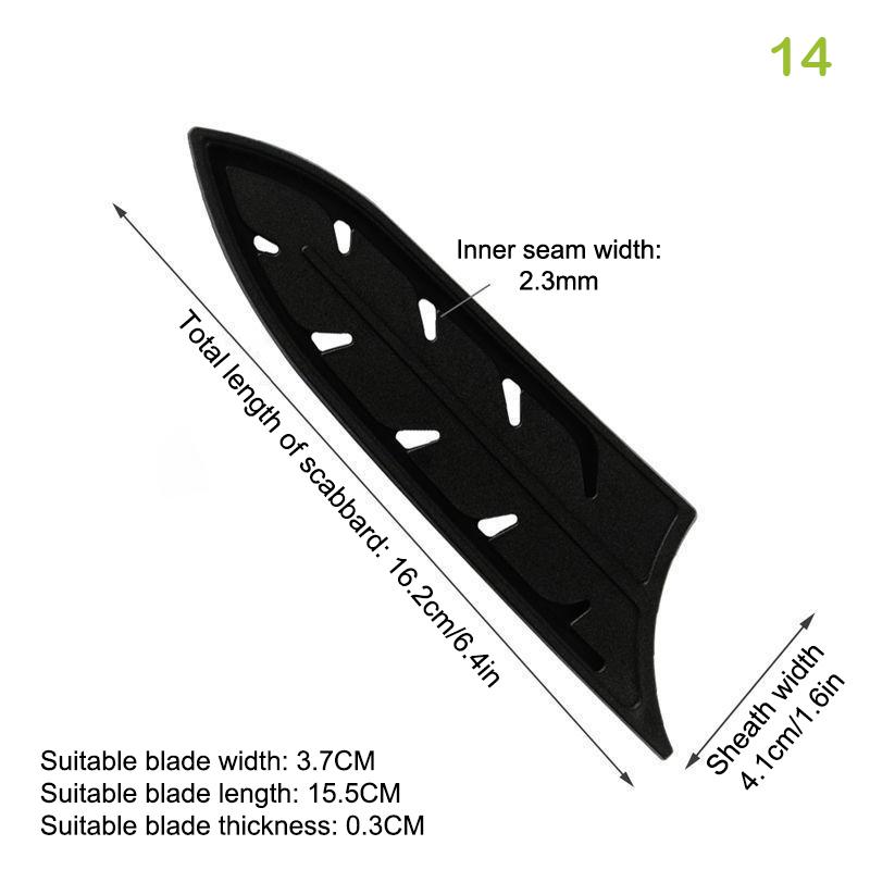 3-8 Inch Kitchen Knife Sheath Black Plastic Knife Covers Knife Blade Protector Cover Edge Guards Case Kitchen Accessory