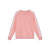 FW24 Série Casual Bloco de Cores Listrado Fleece Espessado Casual Gola Redonda Manga Longa Moletom Mulher Moletom Rosa IY1703