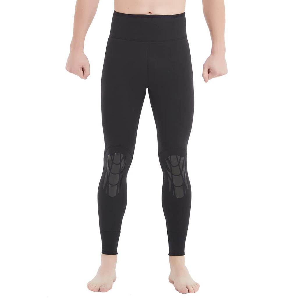 MORGEN SKY Wetsuit 3mm Long Pants High Waist Wet Pants Waist Leg Opening Skin Material Fishing SUP Surfing Kayaking Fishing Pants BJ08 Men's (XXL)