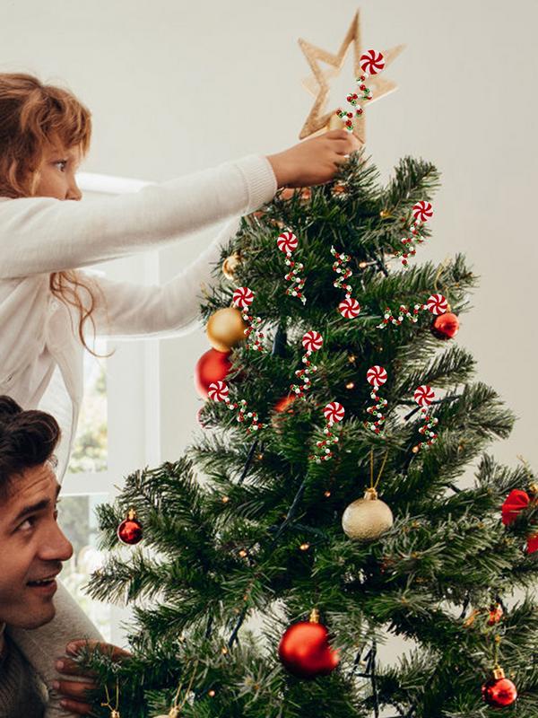 Christmas Candy Cane Decorations Christmas Tree Lollipop Decor Curved Candy Christmas Tree Stems Decorations Home Party Supplies