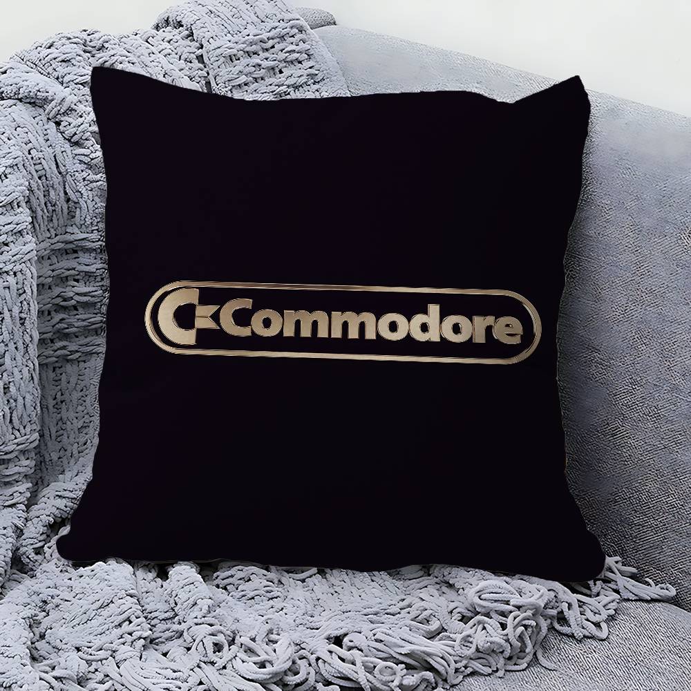 C-CommodoreS LOGO Pillow Gift Home Office Decoration Bedroom Sofa Car Cushion Cover Case 45x45