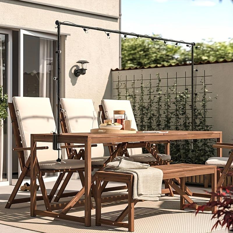 Stojan na tyče přes stůl se svorkami na balónky, květiny, dekorace, nastavitelný kovový stolní oblouk, stojan na tyče pro narozeninovou oslavu, obřad, párty