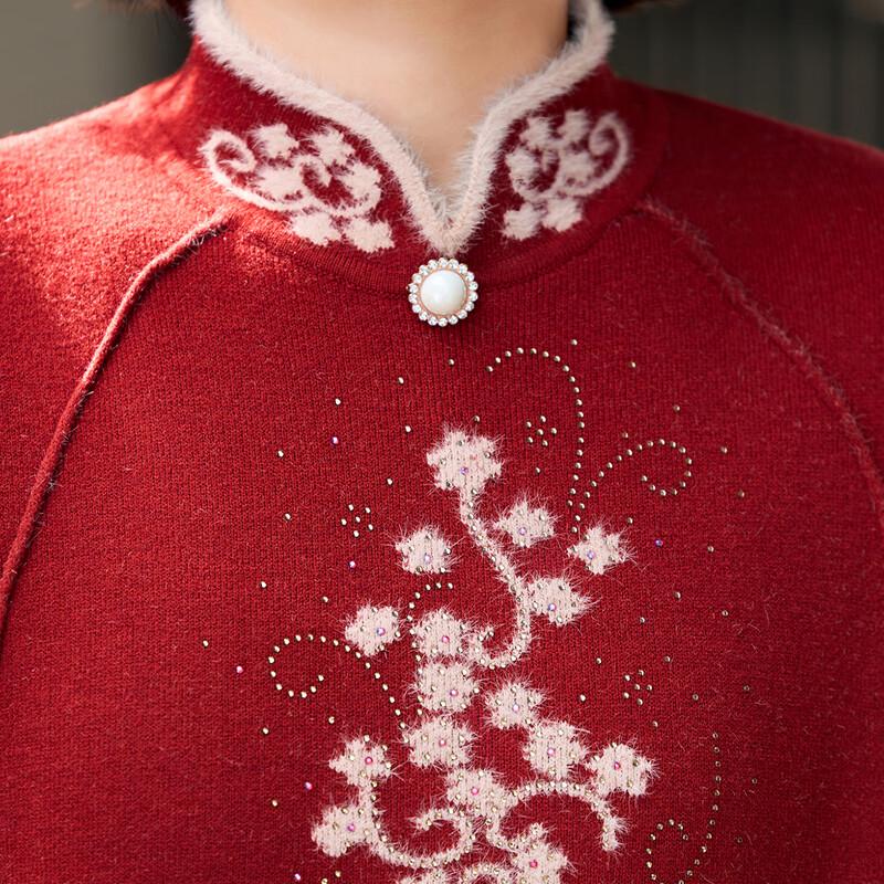 Pasiter Mid-Aged Women's Thick Warm Knit Sweater