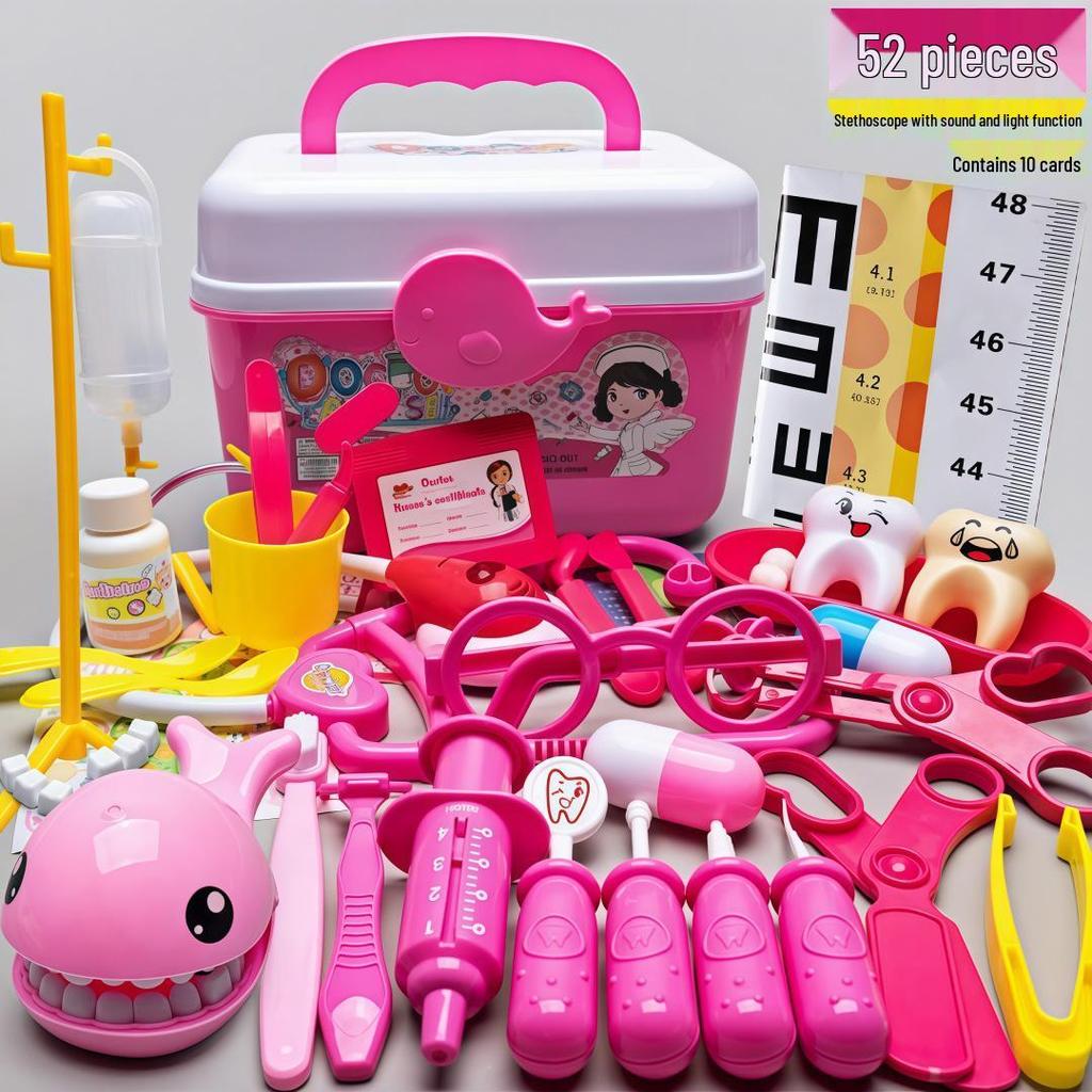 Kids' Doctor Nurse Playset: Stethoscope, Syringe, Toothbrush for Parent-Child Interaction & Learning