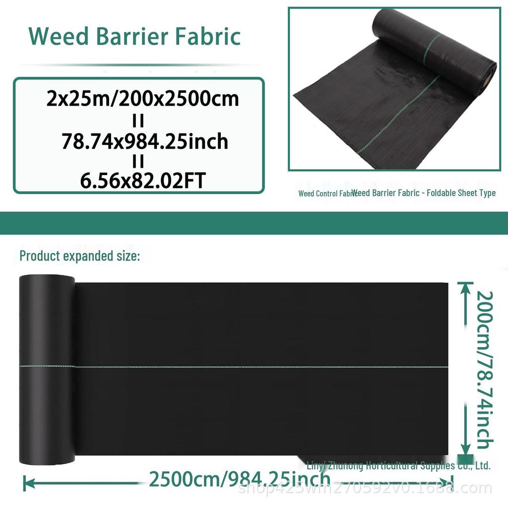 Black PP Weed Barrier Cloth: Breathable, Water-Permeable Ground Cover for Orchards and Gardens